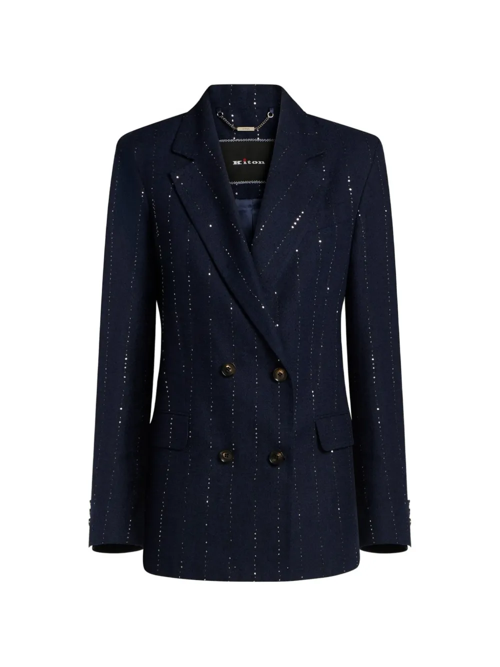Kiton Blazer met dubbele rij knopen Blauw