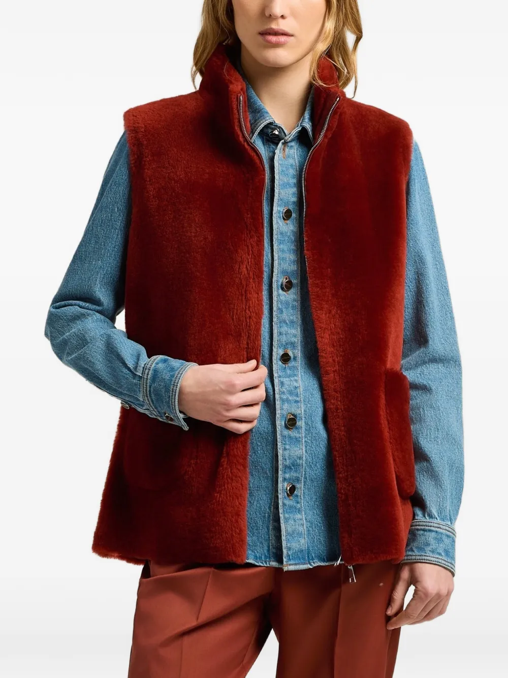 Kiton Omkeerbare bodywarmer Rood