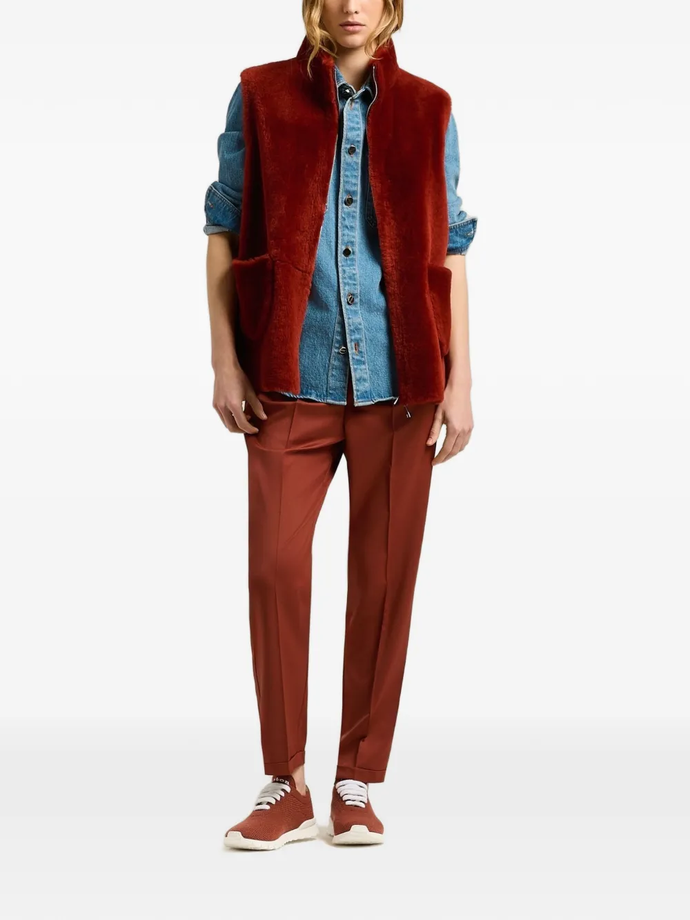 Kiton Omkeerbare bodywarmer Rood