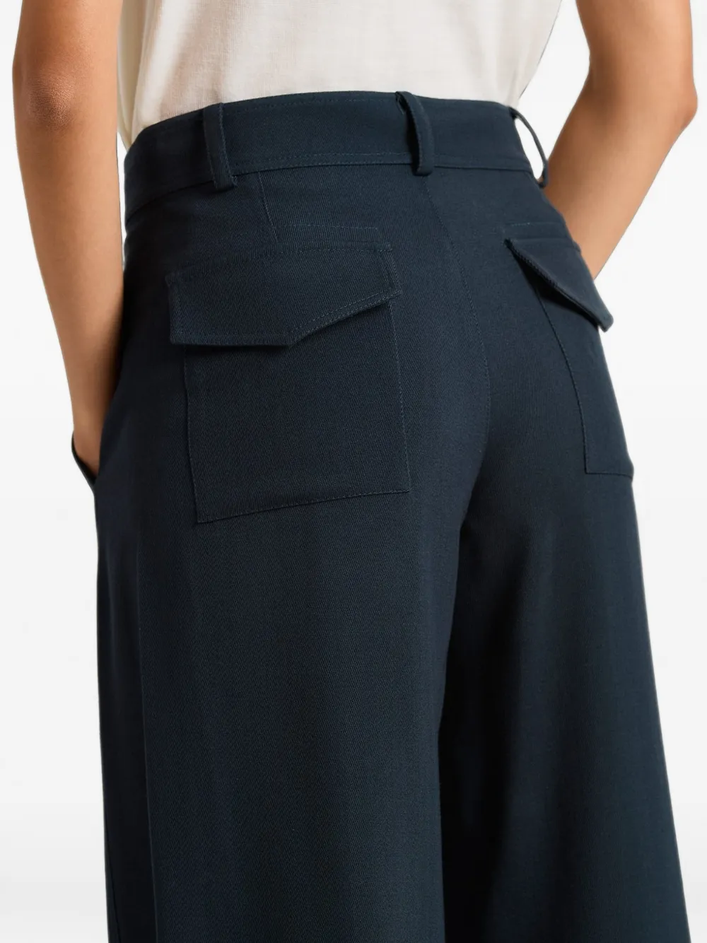Kiton Pantalon van wolblend Blauw