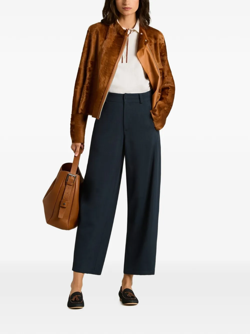 Kiton Pantalon van wolblend Blauw