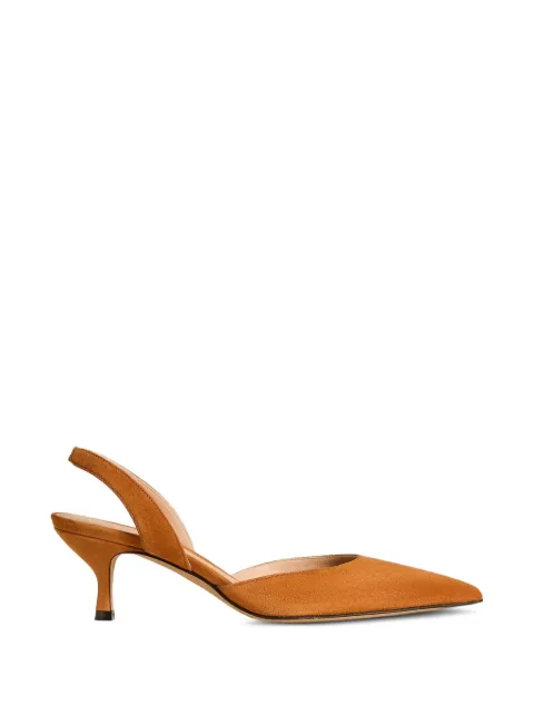Kiton suede slingback court pumps