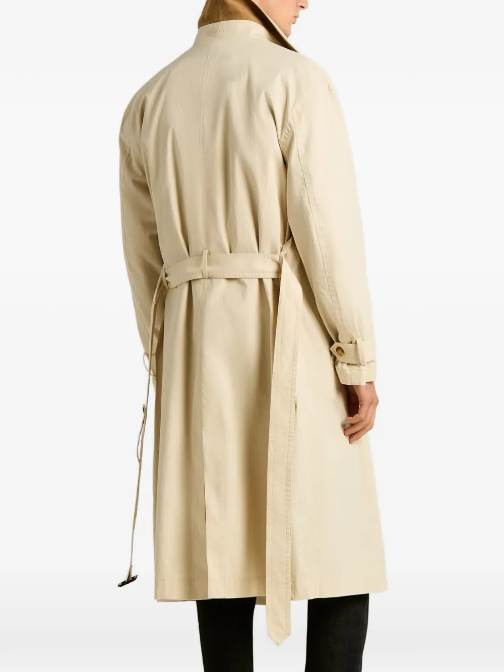 Kiton Trenchcoat met dubbele rij knopen Beige