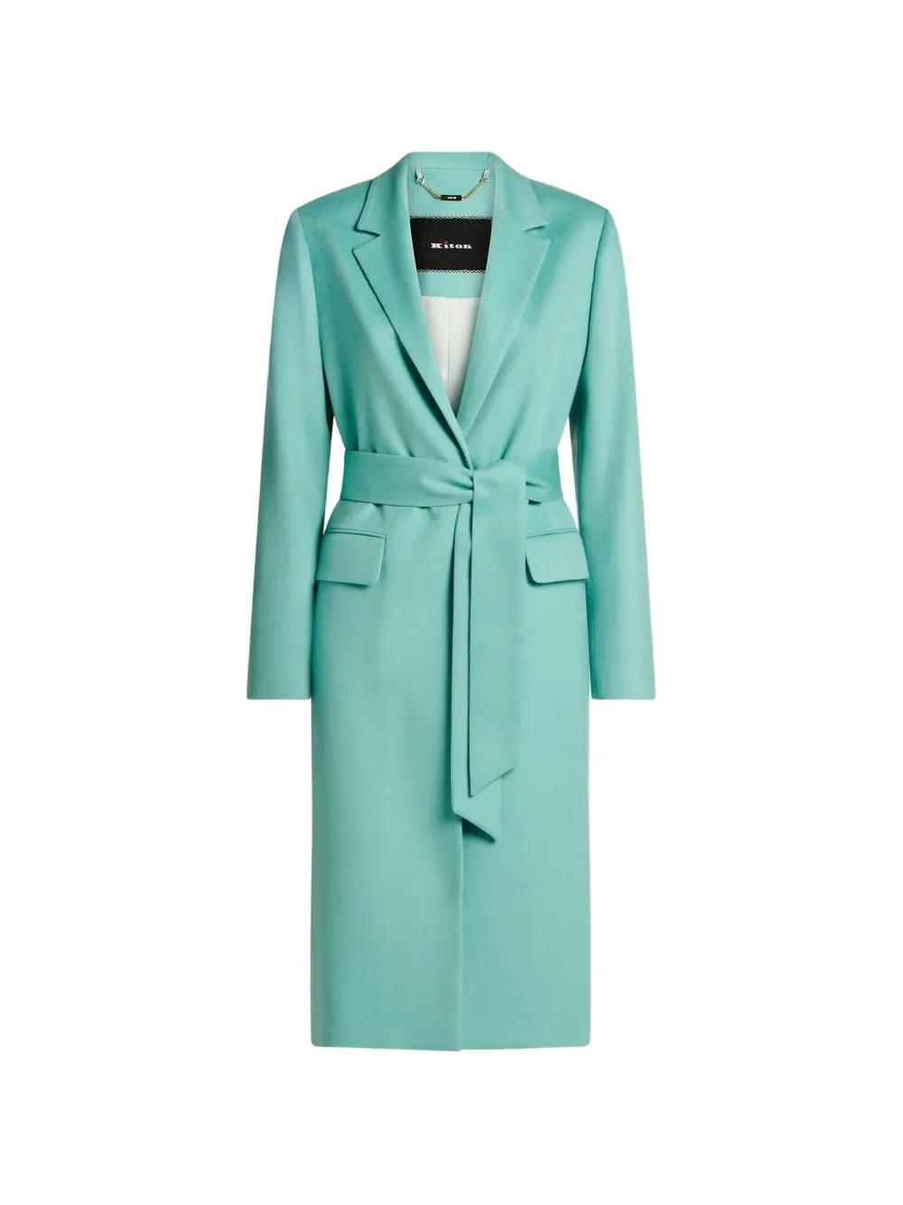 Kiton Mantel met ceintuur Blauw