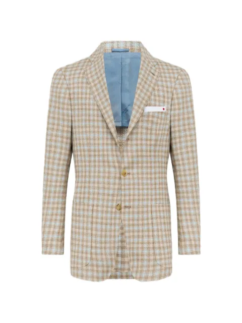 Kiton micro-check blazer