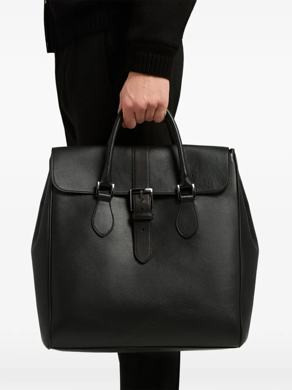 Kiton Shopper met gesp Zwart