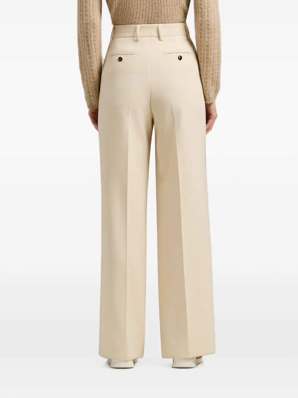 Kiton Broek met wijde pijpen Beige