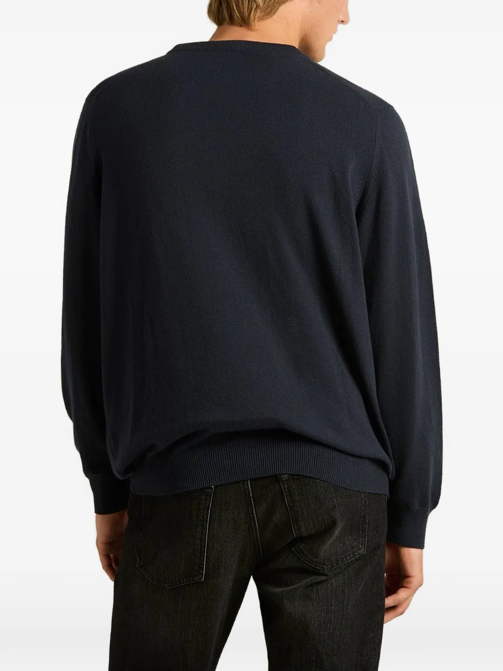 Kiton cashmere crew-neck sweater Blauw