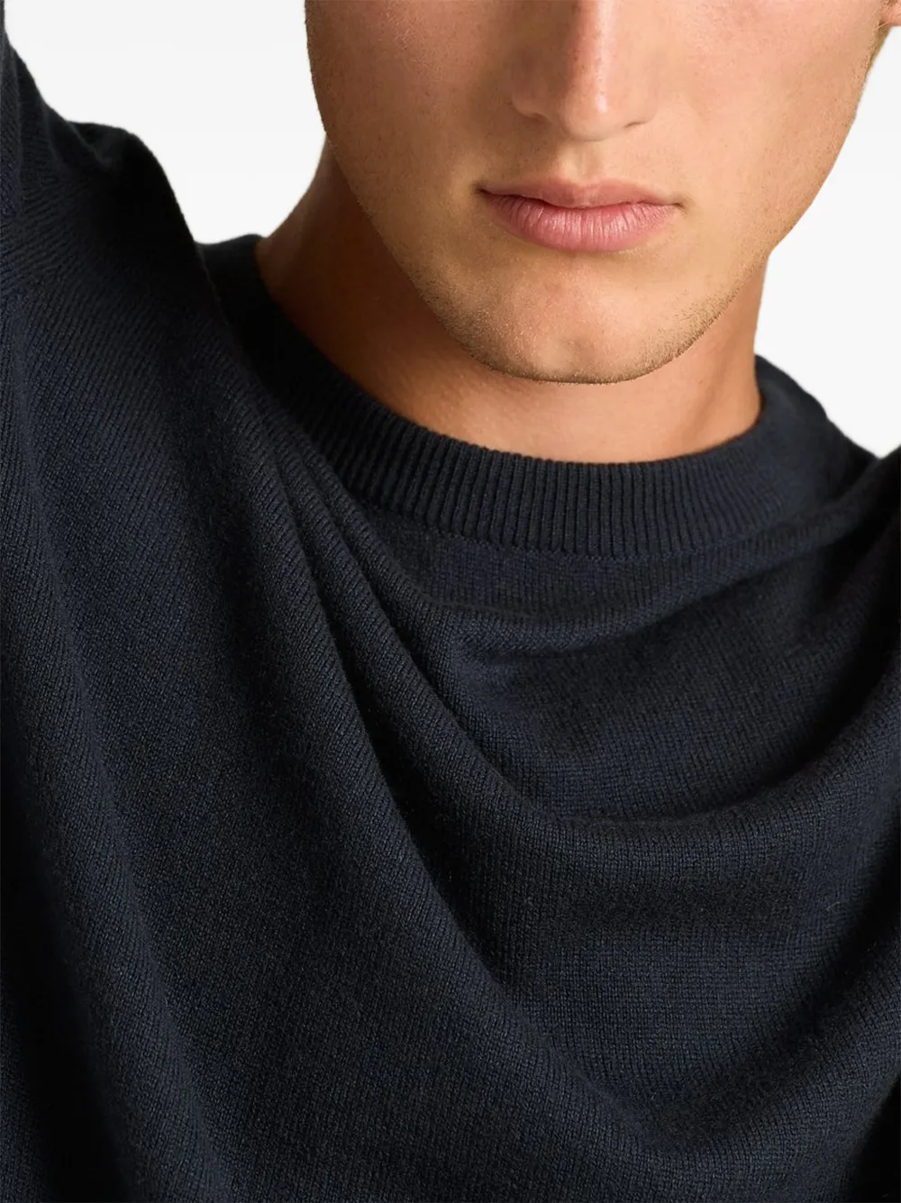 Kiton cashmere crew-neck sweater Blauw