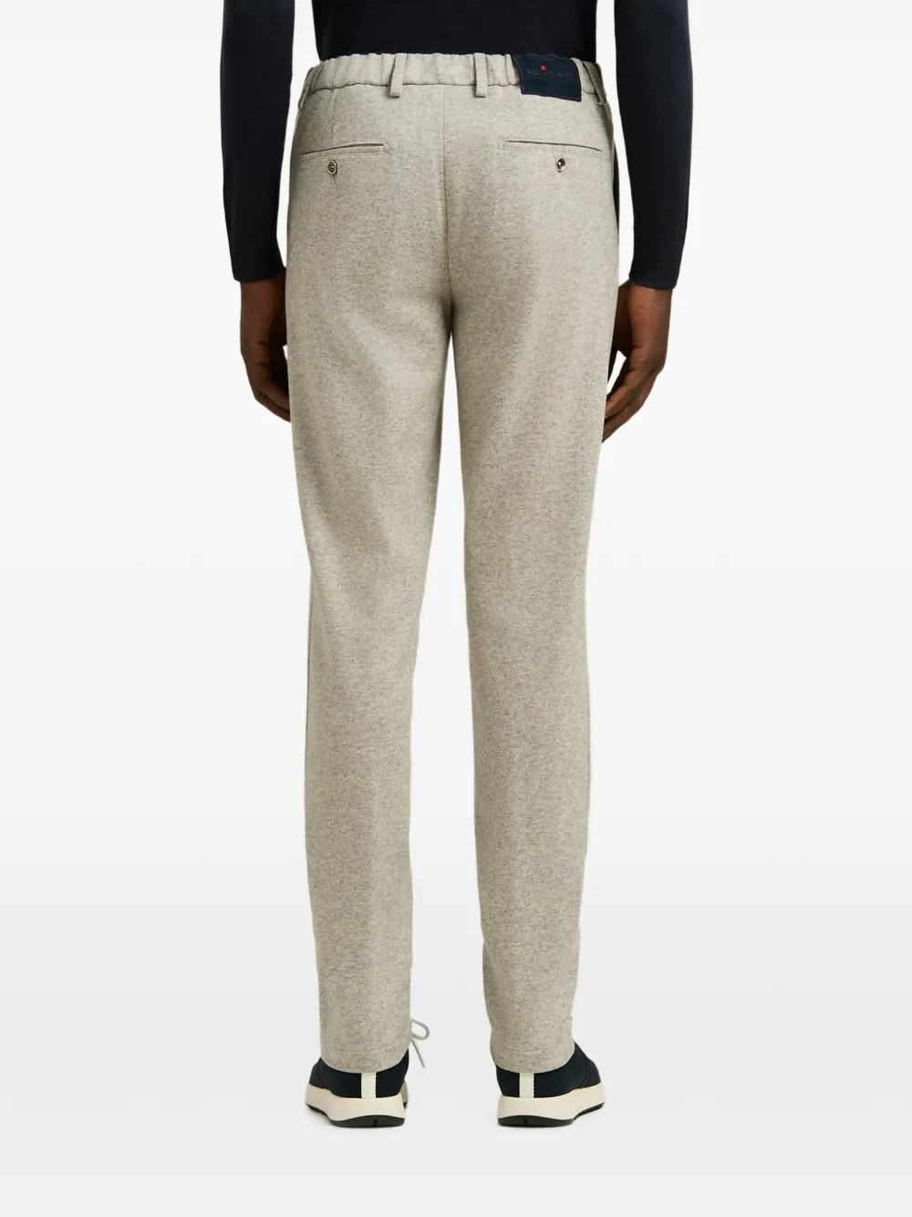 Kiton melange-effect tailored trousers Beige