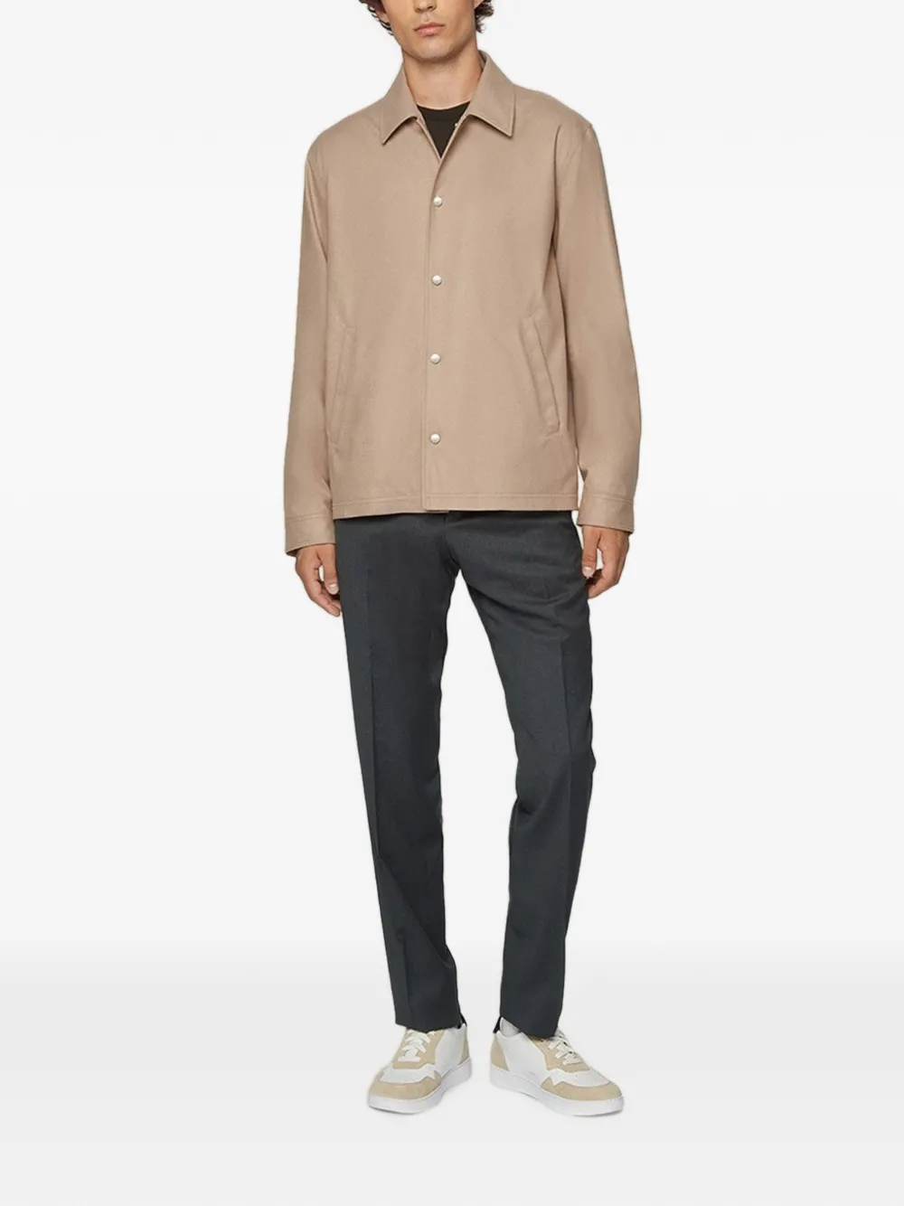 Kiton shirt jacket Beige