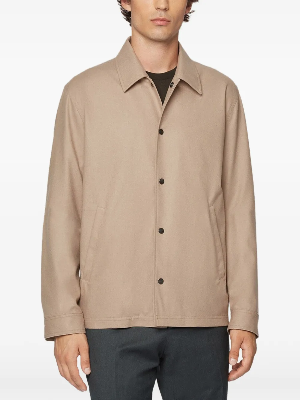 Kiton shirt jacket Beige