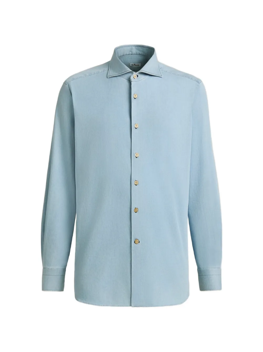 Kiton spread-collar shirt Blauw
