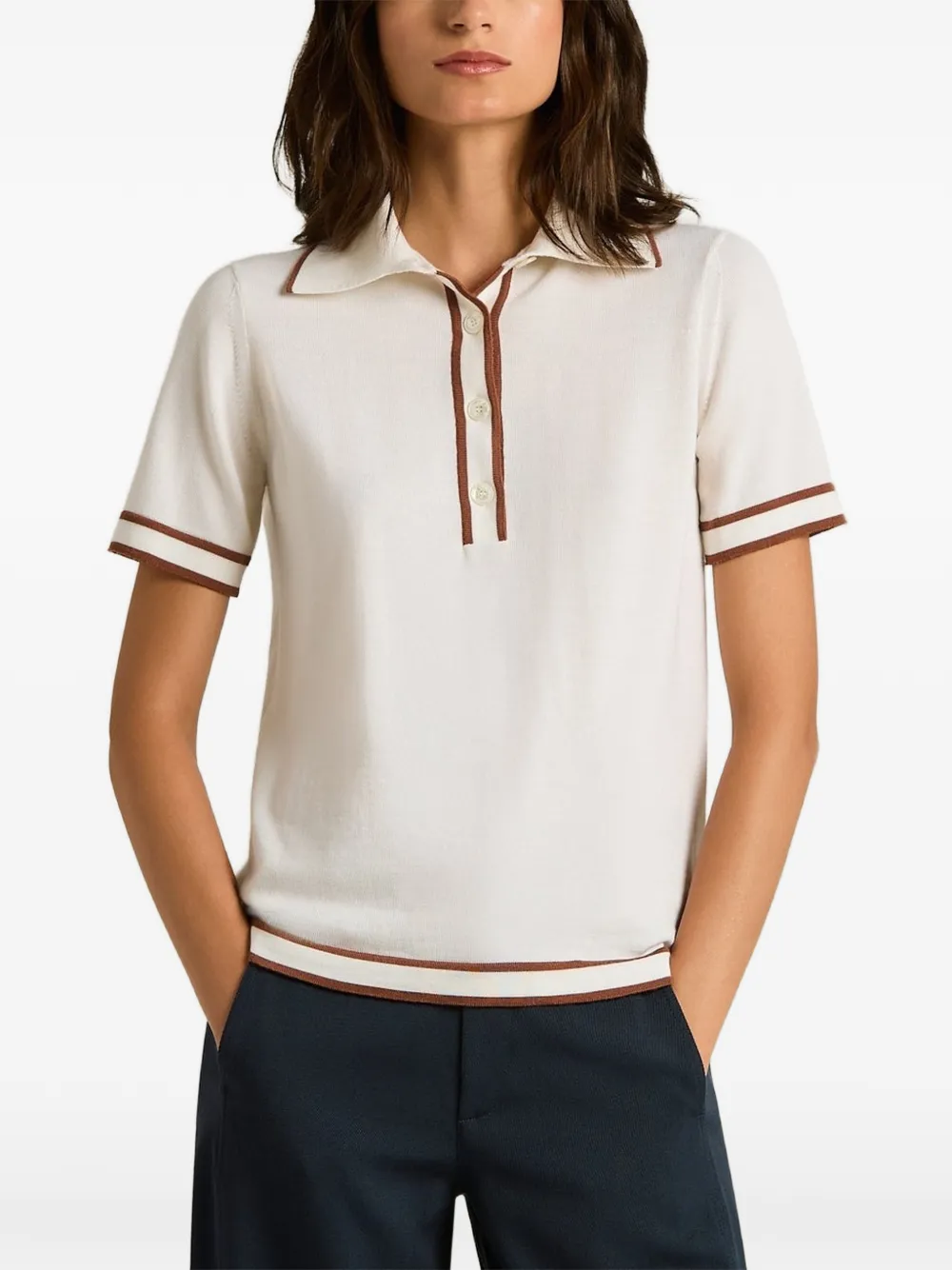 Kiton Poloshirt met contrasterende afwerking Wit
