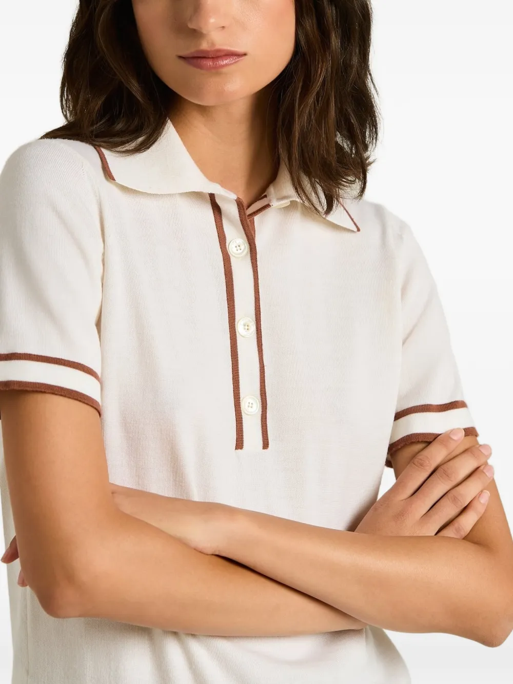 Kiton Poloshirt met contrasterende afwerking Wit