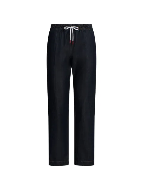 Kiton drawstring elasticated jeans