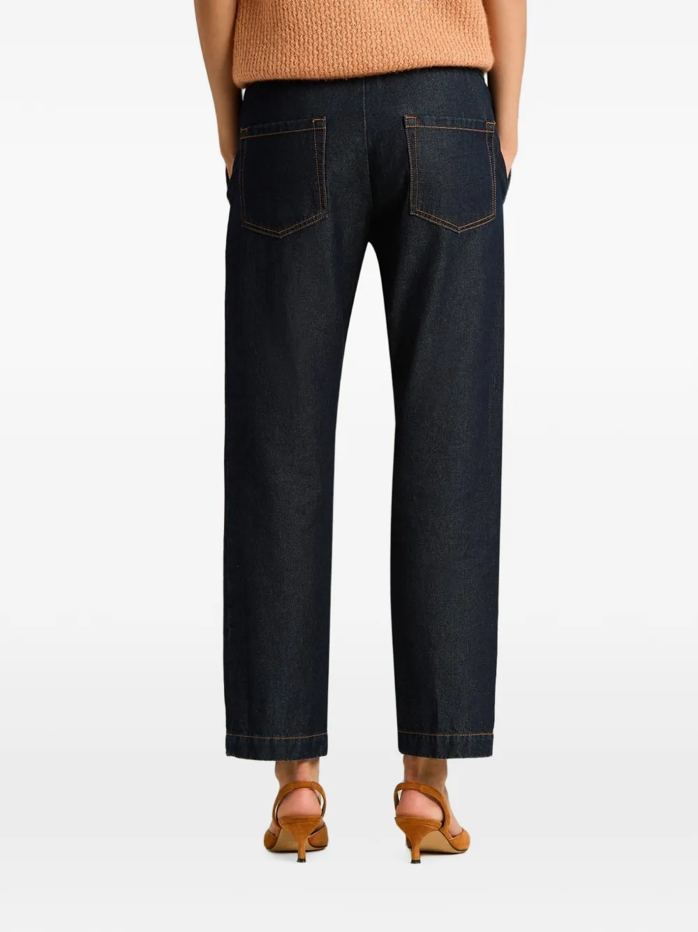Kiton drawstring elasticated jeans Blauw