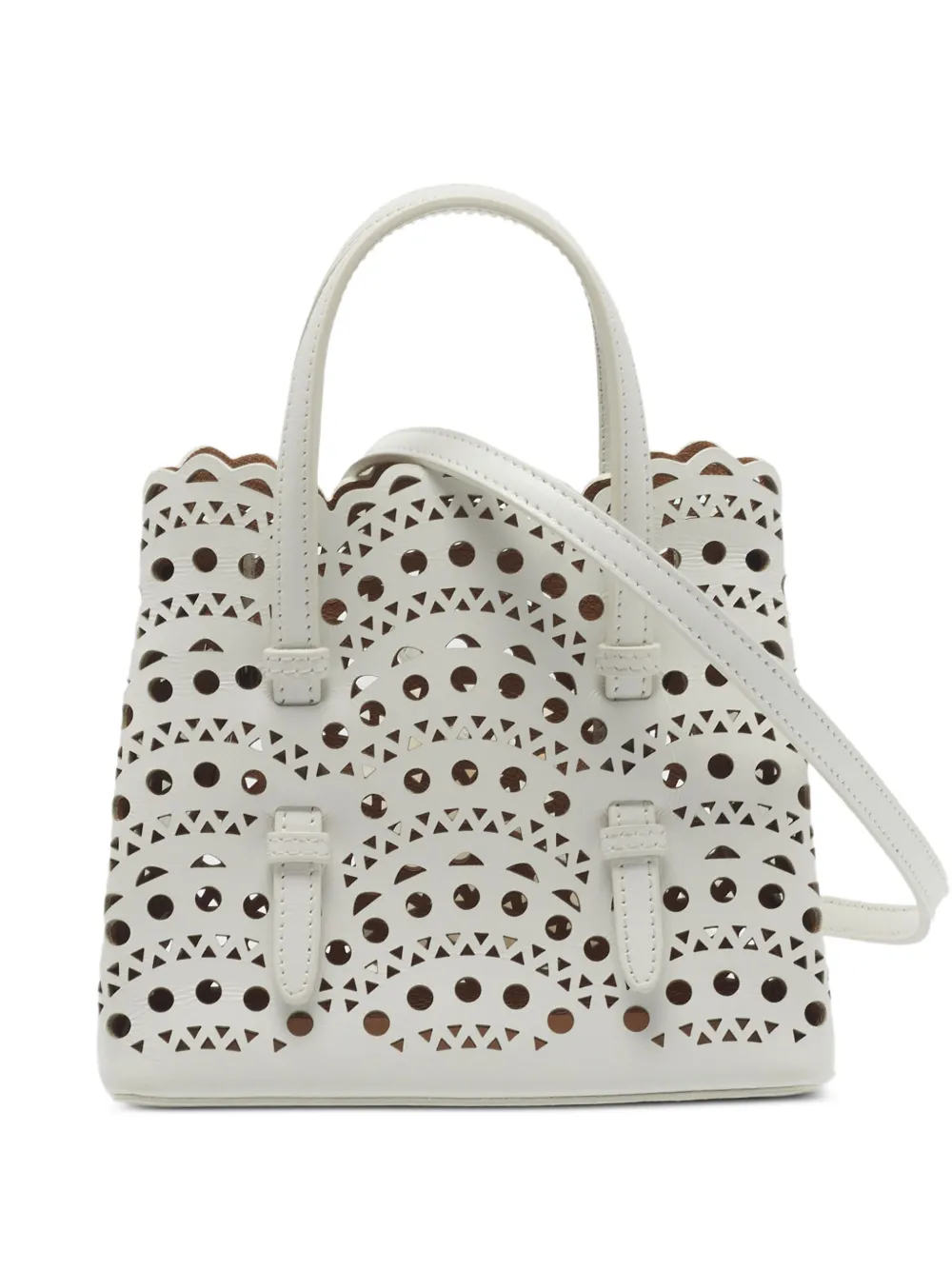 Alaïa Pre-Owned sac à main Mina 16 Vienne Wave - Blanc Alaïa Pre-Owned sac à main Mina 16 Vienne Wave - Blanc