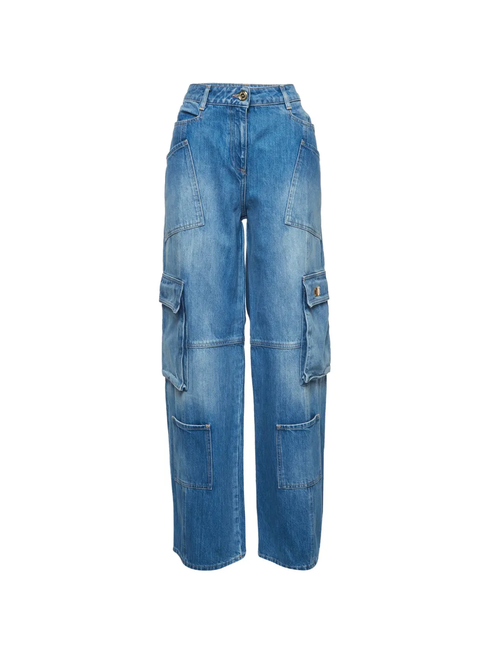 Elisabetta Franchi wide-leg cargo jeans - Blu