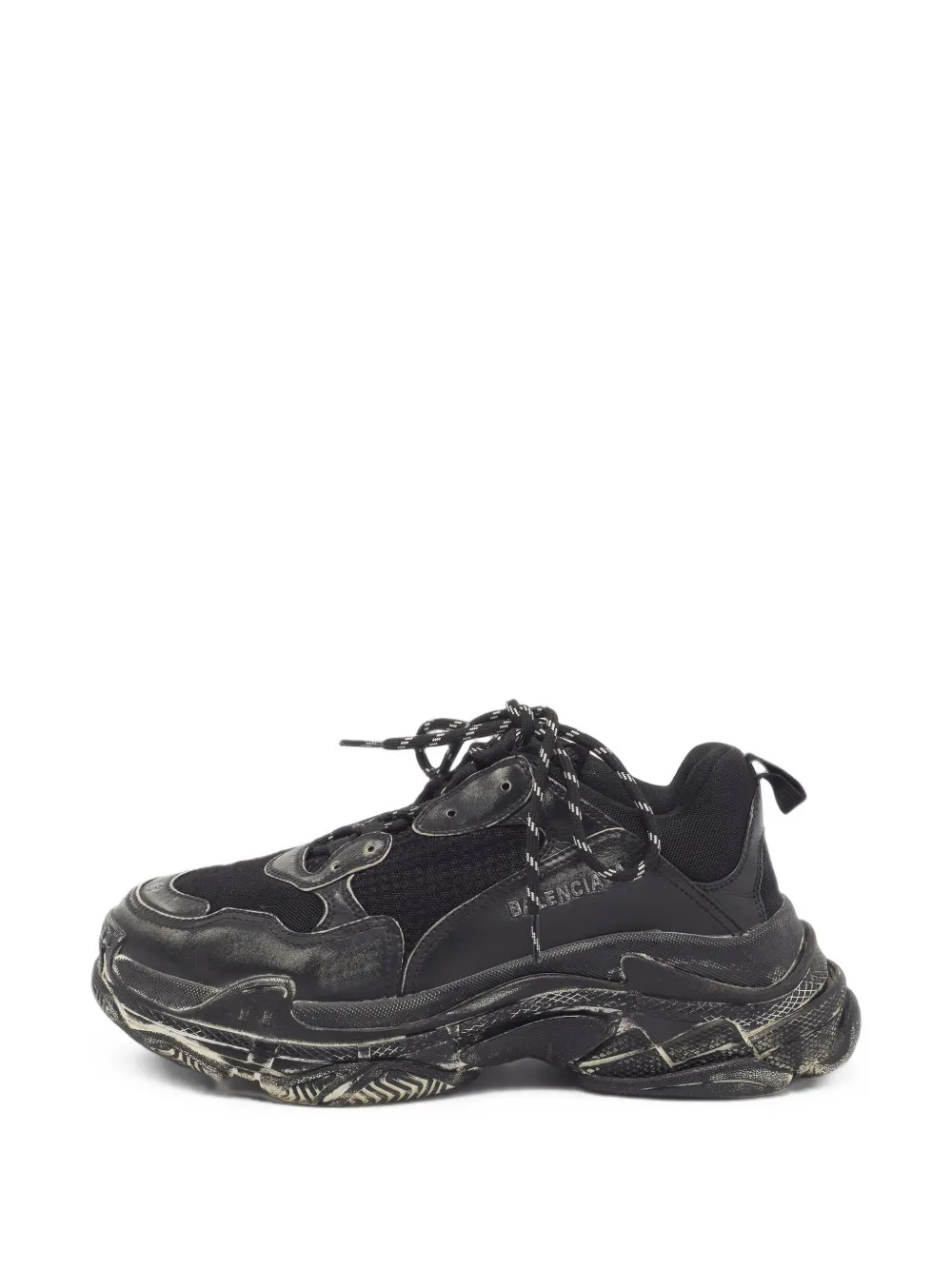 Balenciaga Pre-Owned Triple S Sneakers im Distressed-Look - Schwarz