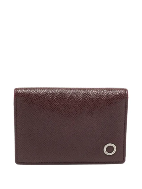 Bvlgari Pre-Owned tarjetero de piel con logo