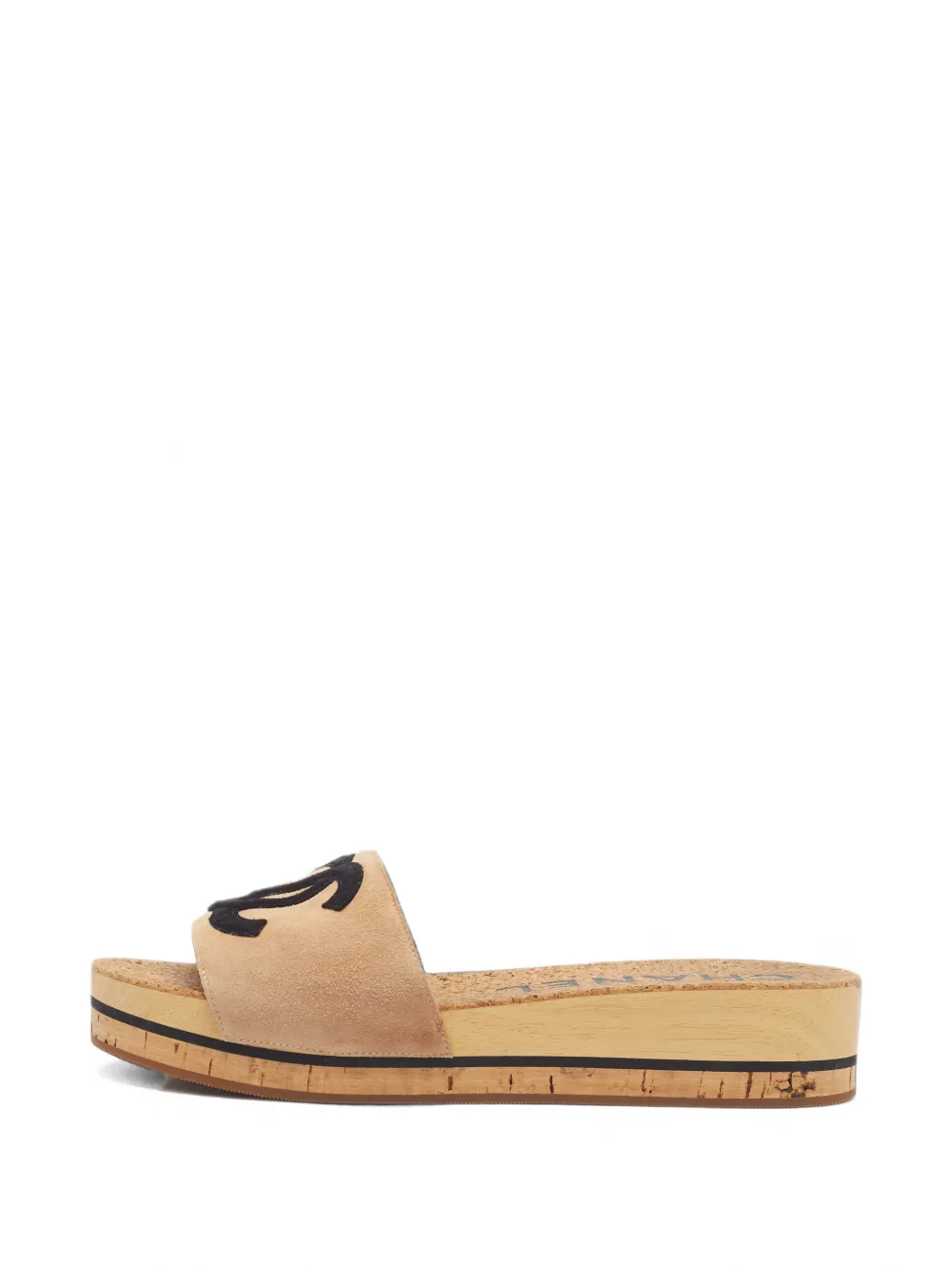 CHANEL Pre-Owned CC interlocking sandals - Toni neutri