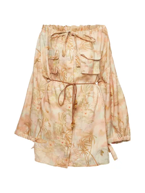 ZIMMERMANN Illuminate Paradise-print mini dress