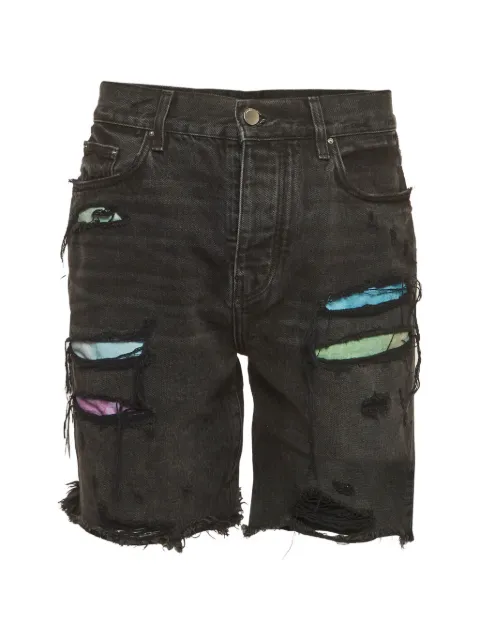 AMIRI distressed patch shorts