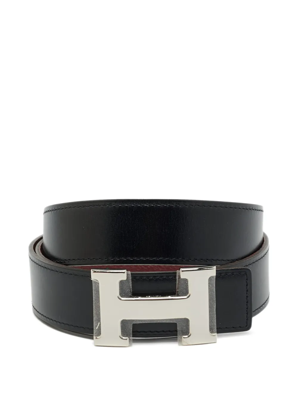 Hermès Pre-Owned 2008 reversible H-buckle belt - Schwarz
