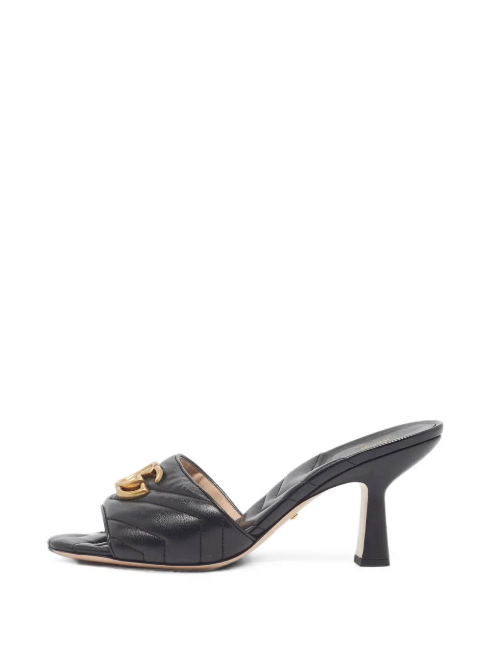 Gucci Pre-Owned sandales matelassées 39 Double G - Noir Gucci Pre-Owned sandales matelassées 39 Double G - Noir