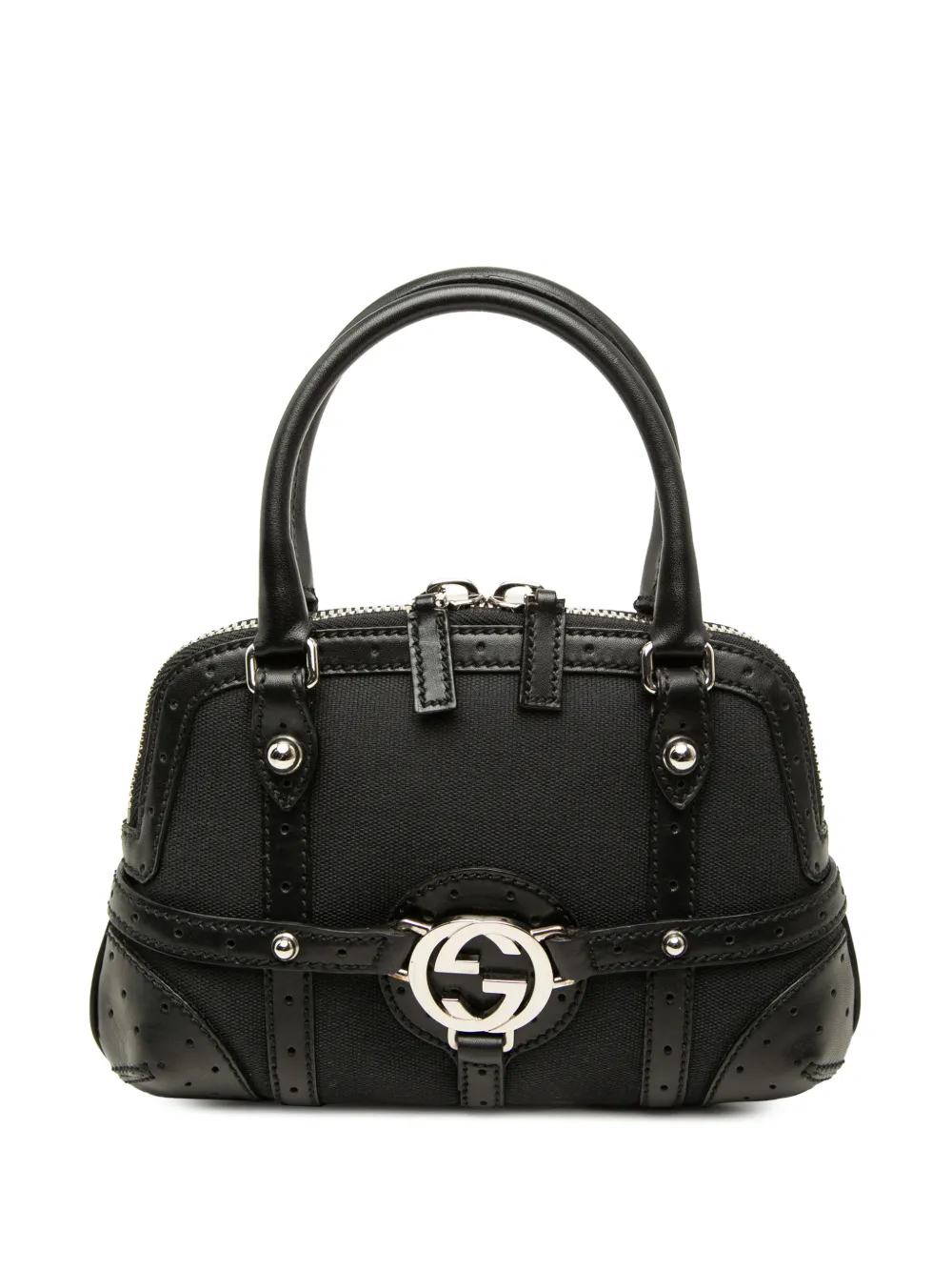 Gucci Pre-Owned 2000-2015 Canvas Reins handbag - Black