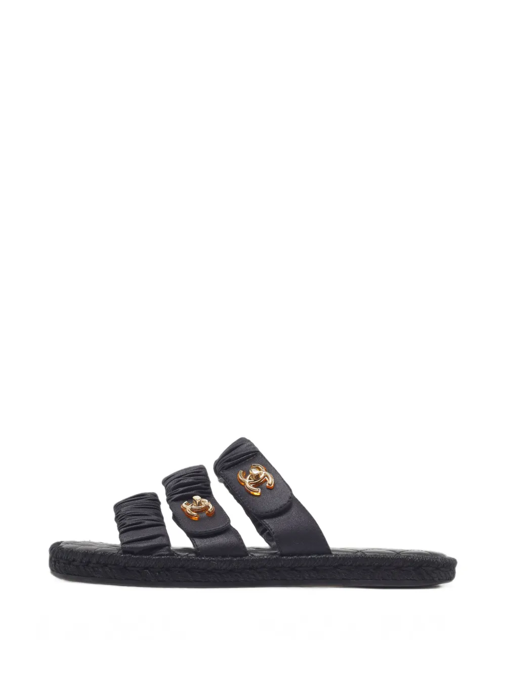 CHANEL Pre-Owned CC turn-lock sandals - Nero