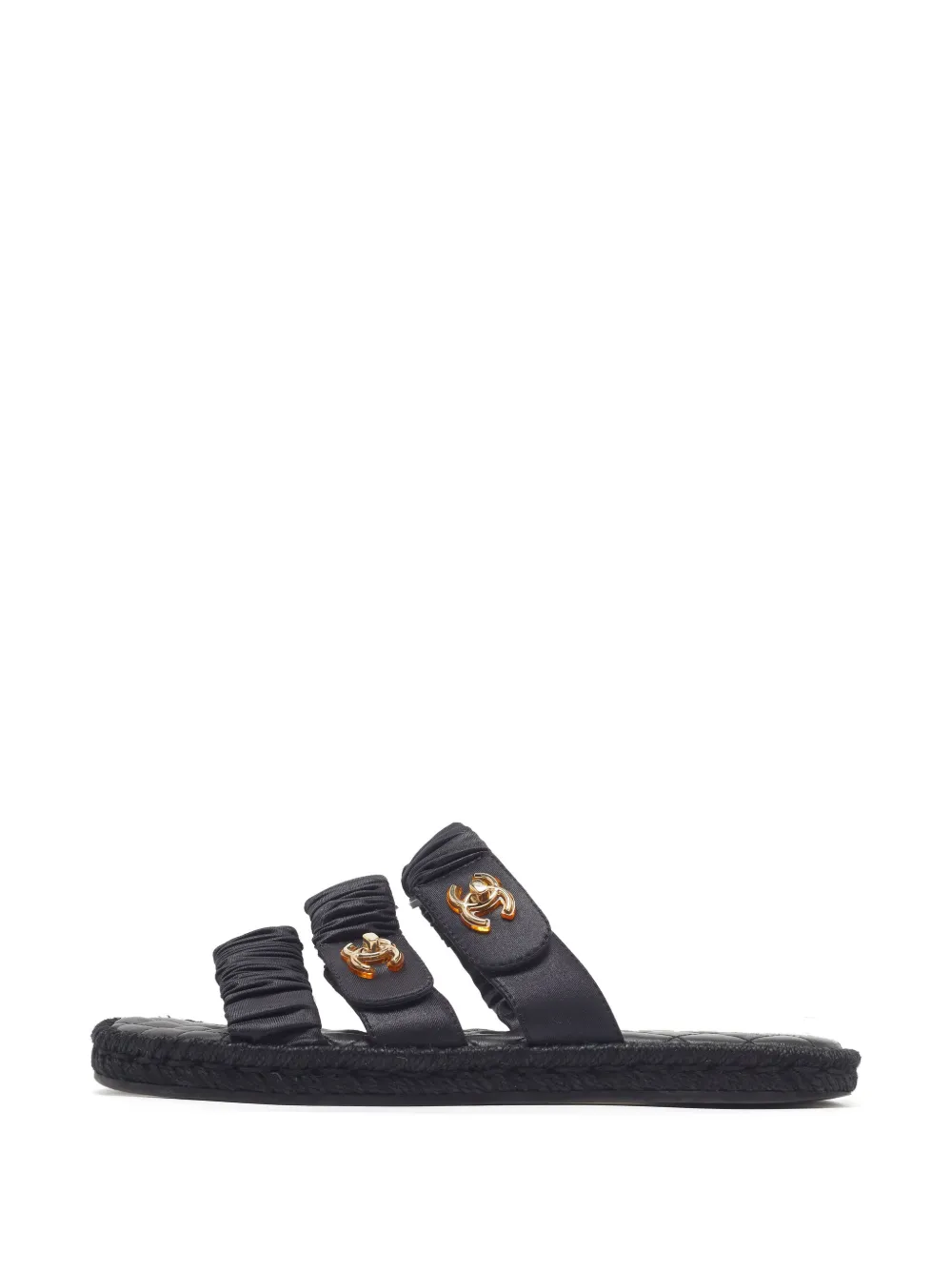 CHANEL Pre-Owned CC turn-lock sandals - Schwarz