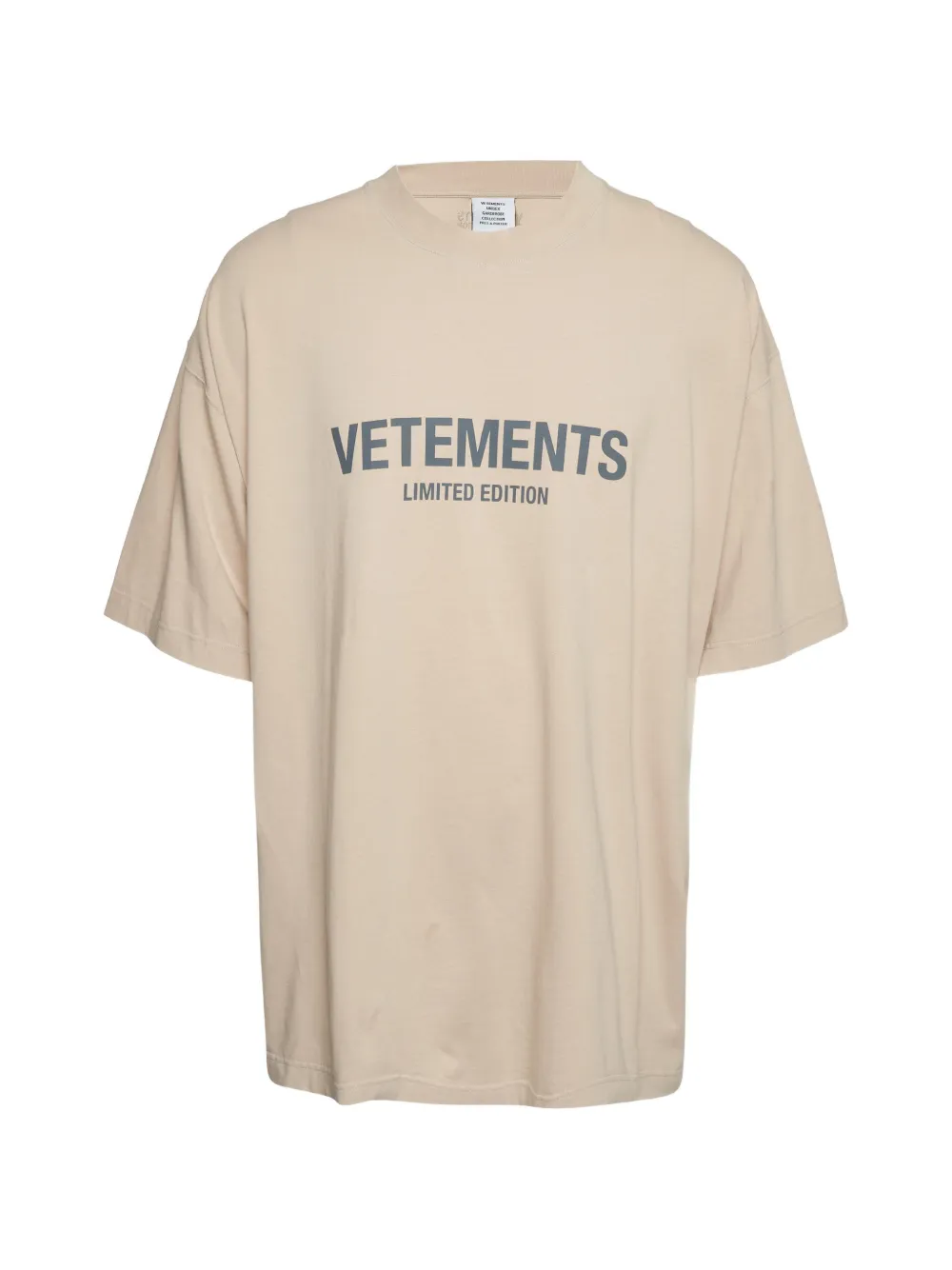 VETEMENTS Limited Edition logo T-shirt - Toni neutri