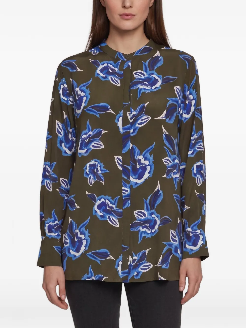 DVF Diane von Furstenberg orchid-print blouse - Grün