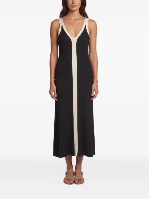 SANDRO Gabrielle rib-knit midi dress
