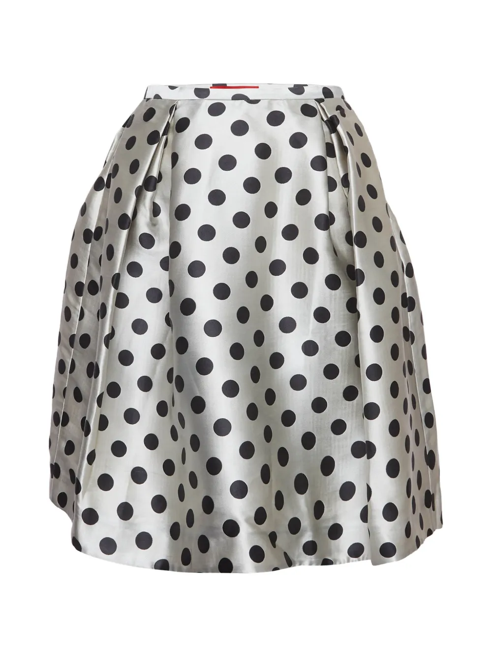 Carolina Herrera Vintage polka dot pleated mini skirt - Blanc