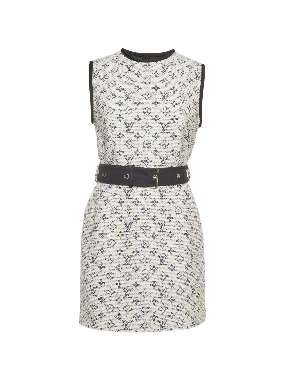 Louis Vuitton Pre-Owned monogram-pattern mini dress - Tons neutres Louis Vuitton Pre-Owned monogram-pattern mini dress - Tons neutres