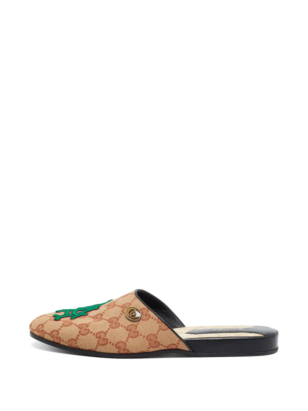 Gucci Pre-Owned x MLB LA Dodgers mules en toile GG - Marron