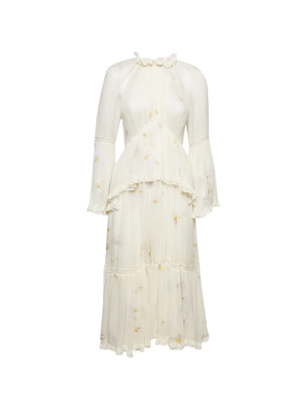 ZIMMERMANN Memento floral-print midi dress - Tons neutres