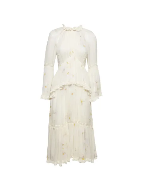 ZIMMERMANN Memento Midikleid mit Blumenprint