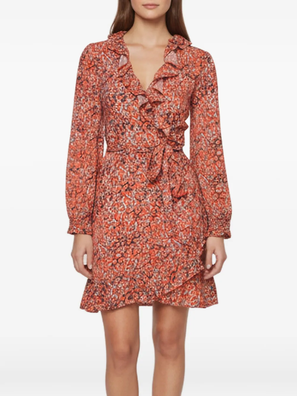 Maje Rosetto wrap mini dress - Rot