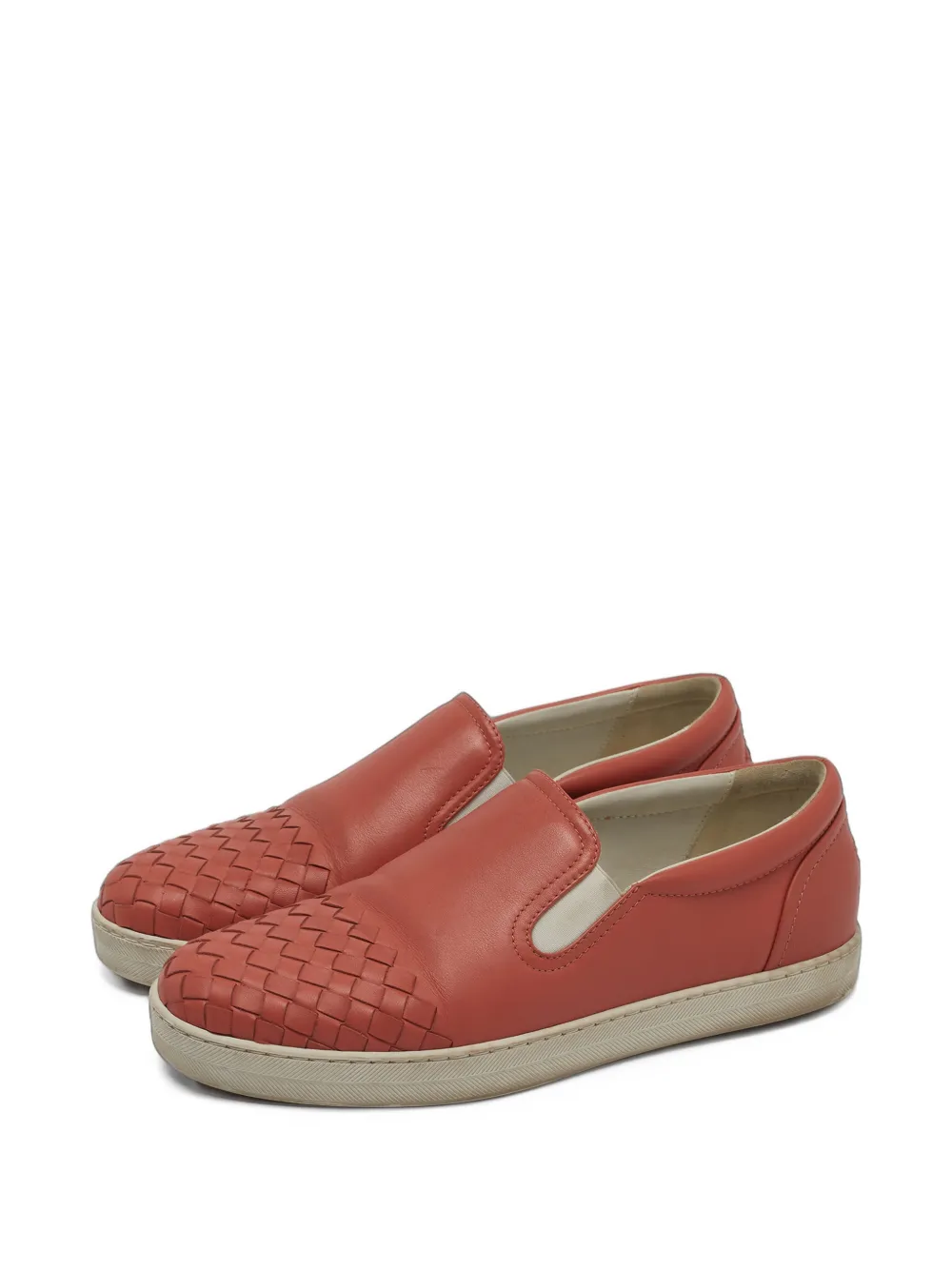 Bottega Veneta Pre-Owned Dodger slip-on sneakers - Orange Bottega Veneta Pre-Owned Dodger slip-on sneakers - Orange