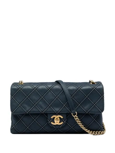 CHANEL Pre-Owned 2014 Jumbo Quilted Calfskin Triple Stitched Flap crossbody bag