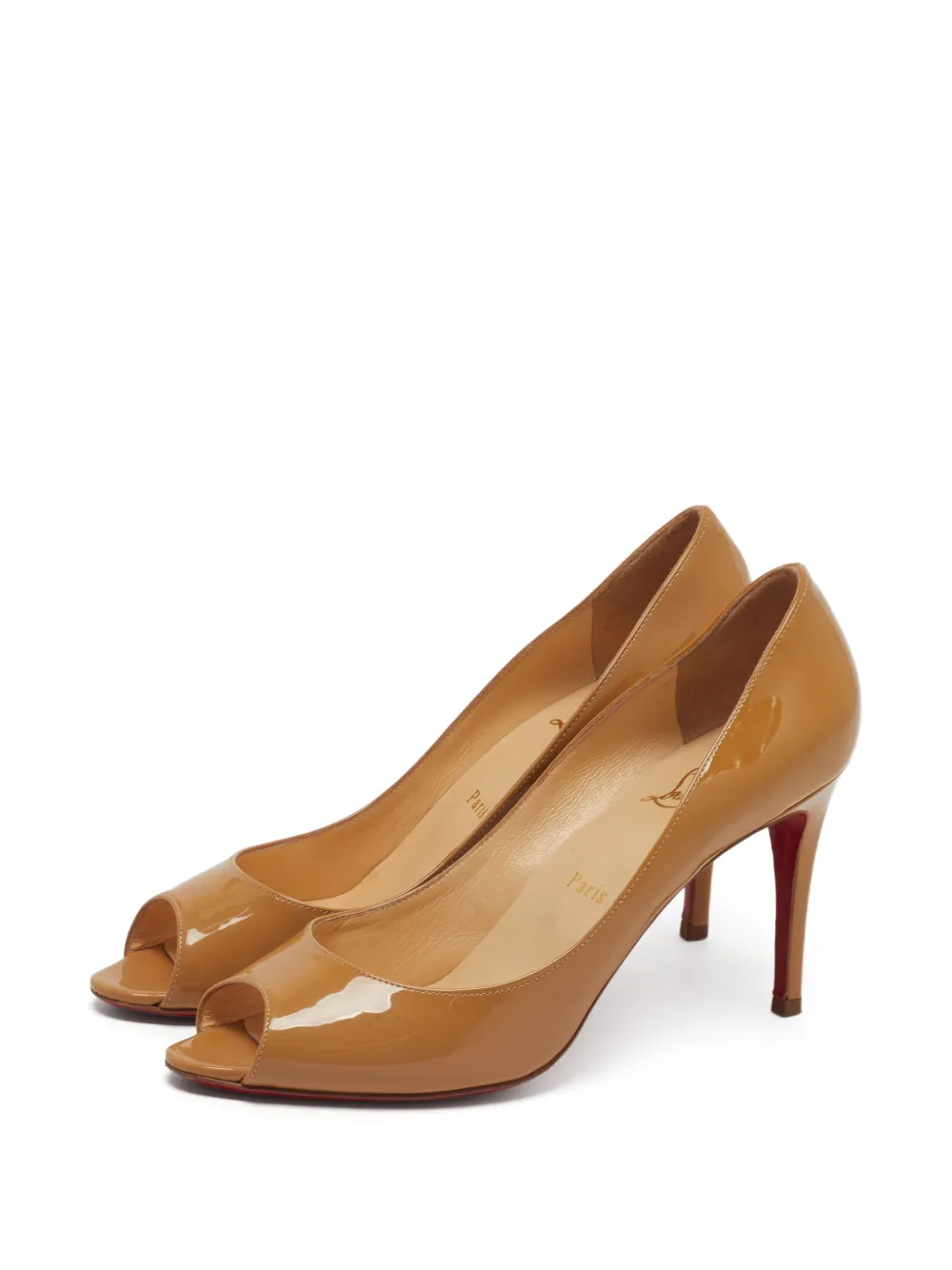 Christian Louboutin Pre-Owned New Very Prive peep-toe heeled sandals - Nude