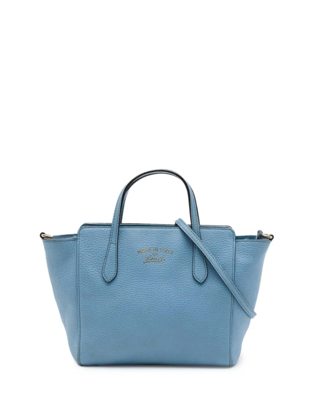 Gucci Pre-Owned 2016-2026 Mini Leather Swing satchel - Blu