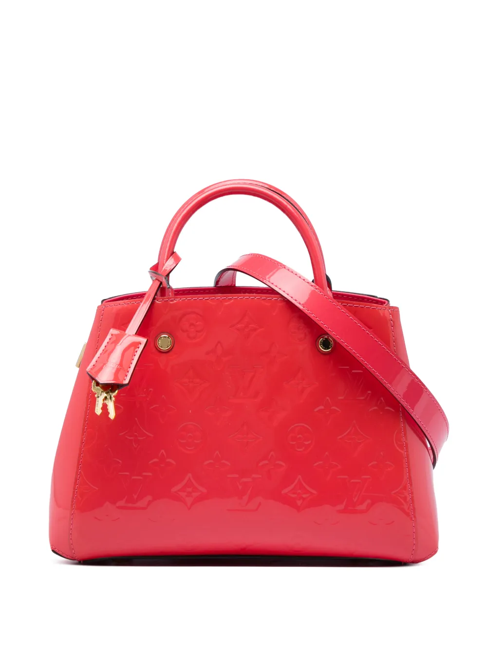 Louis Vuitton Pre-Owned 2015 Monogram Vernis Montaigne BB Satchel-Tasche - Orange