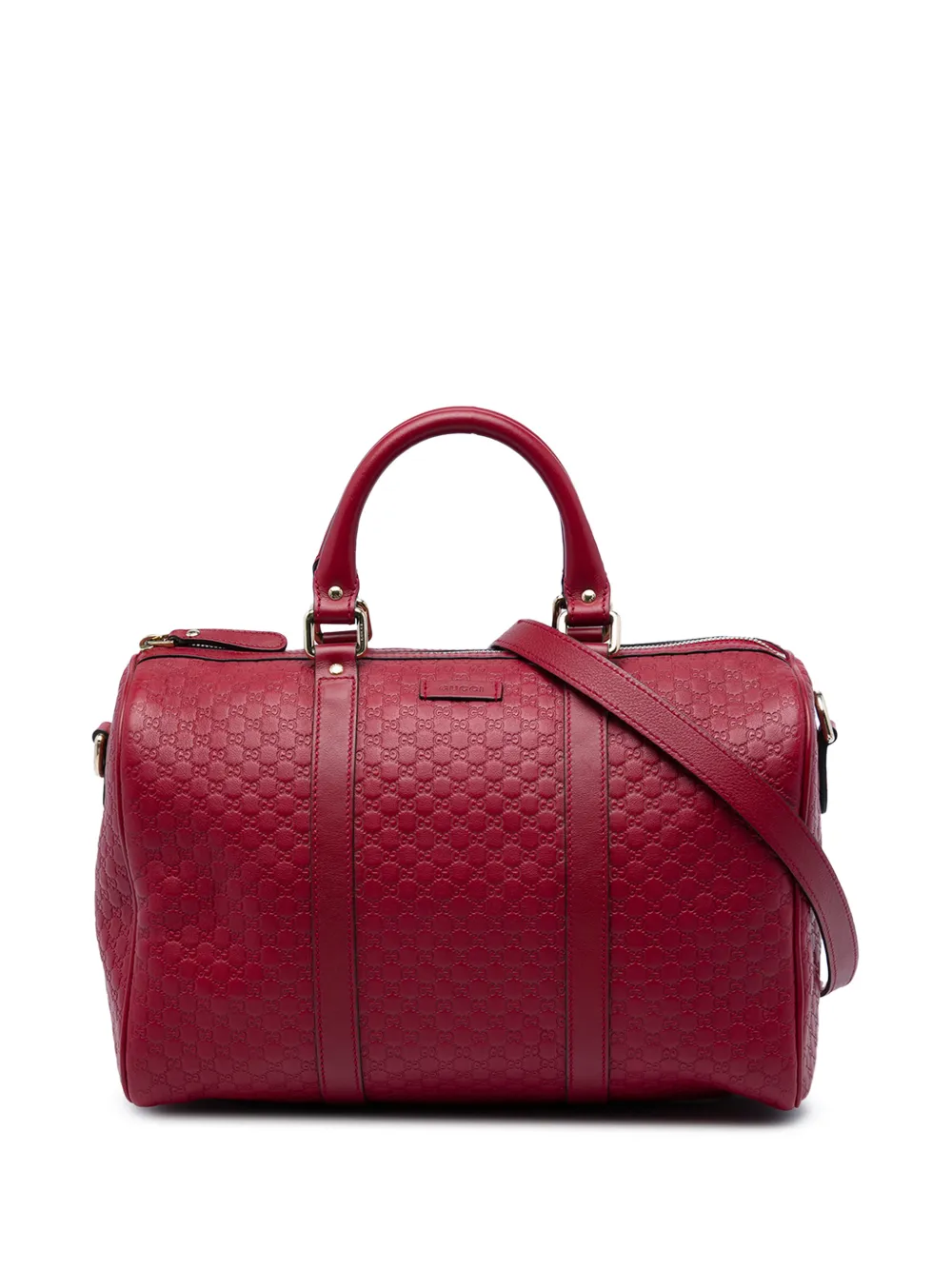 Gucci Pre-Owned 2016-2026 Medium Microguccissima Boston Bag satchel - Rosso