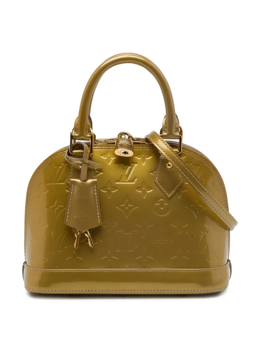 Louis Vuitton Pre-Owned 2012 Monogram Vernis Alma BB satchel - Brown
