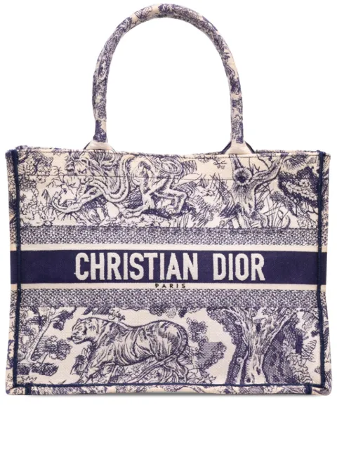 Christian Dior Pre-Owned 2019 Medium Canvas Embroidered Dioriviera Toile De Jouy Book tote bag
